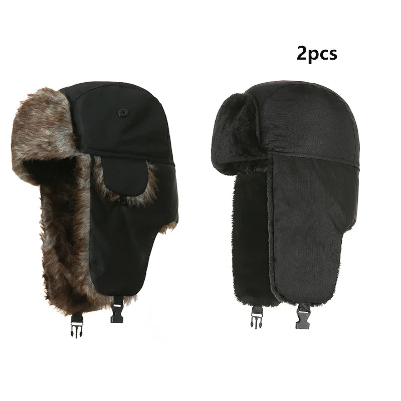 Men’s Winter Trapper Aviator Hat – Waterproof Bomber Cap with Earflap Ear Protection, Warm Fur-Lined Ski Hat
