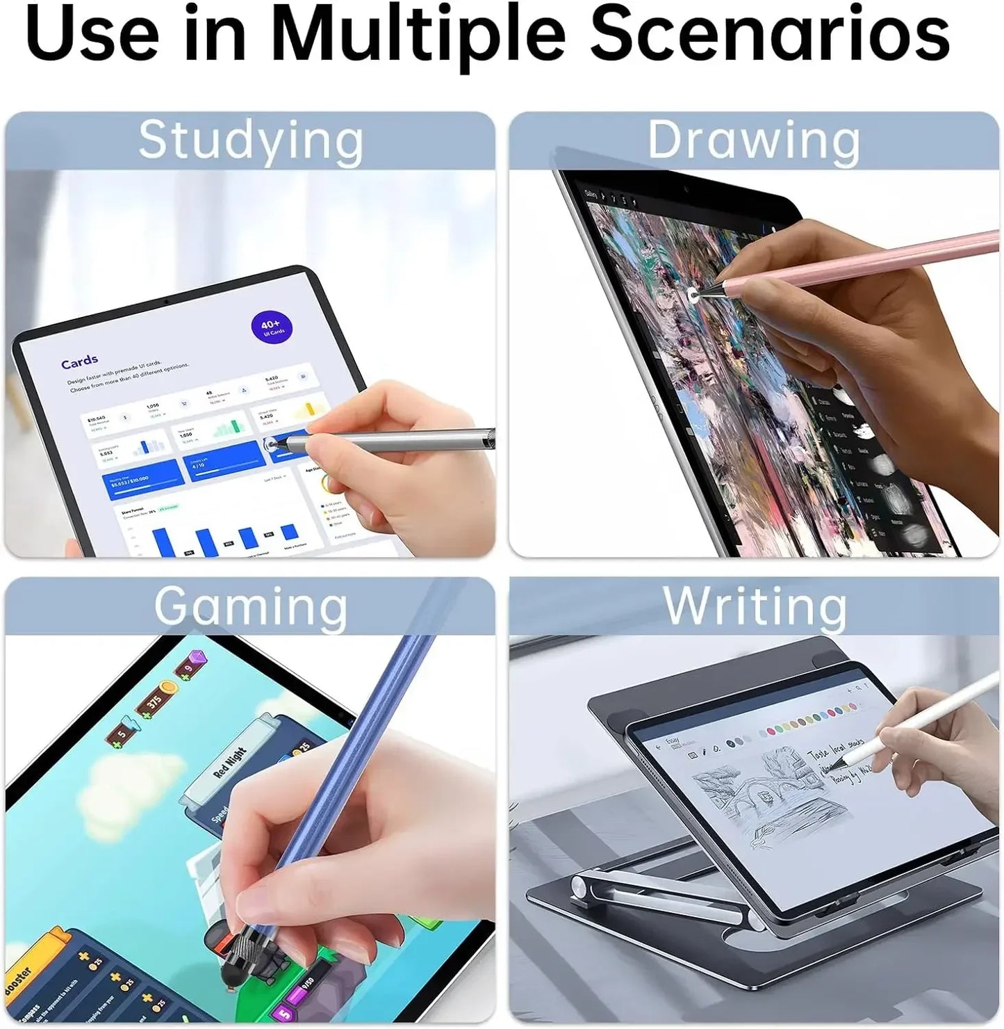 2-in-1 Universal Stylus Pen for Phones & Tablets