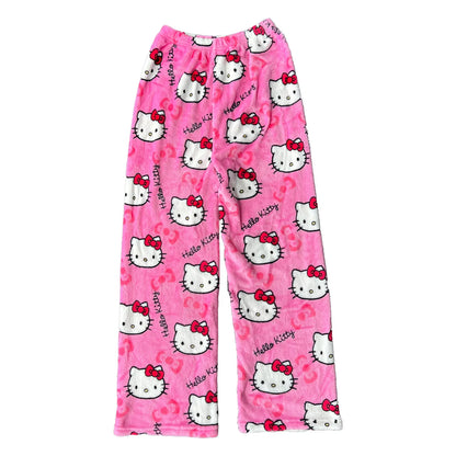 Hello Kitty Plush Pajama Pants – Cozy Lounge Bottoms for Adults & Teens