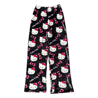 Hello Kitty Plush Pajama Pants – Cozy Lounge Bottoms for Adults & Teens