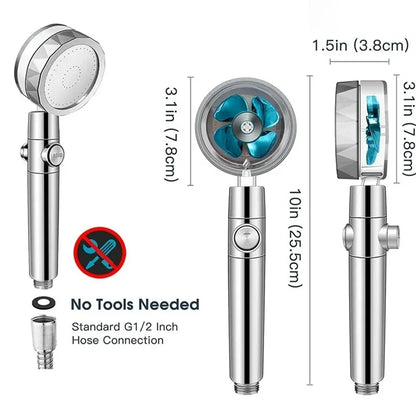 High-Pressure Filtered Shower Head for Spa Experience