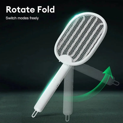 Electric Mosquito Killer Racket – USB Rechargeable Fly Swatter Trap with UV Light, Indoor & Outdoor Bug Zapper